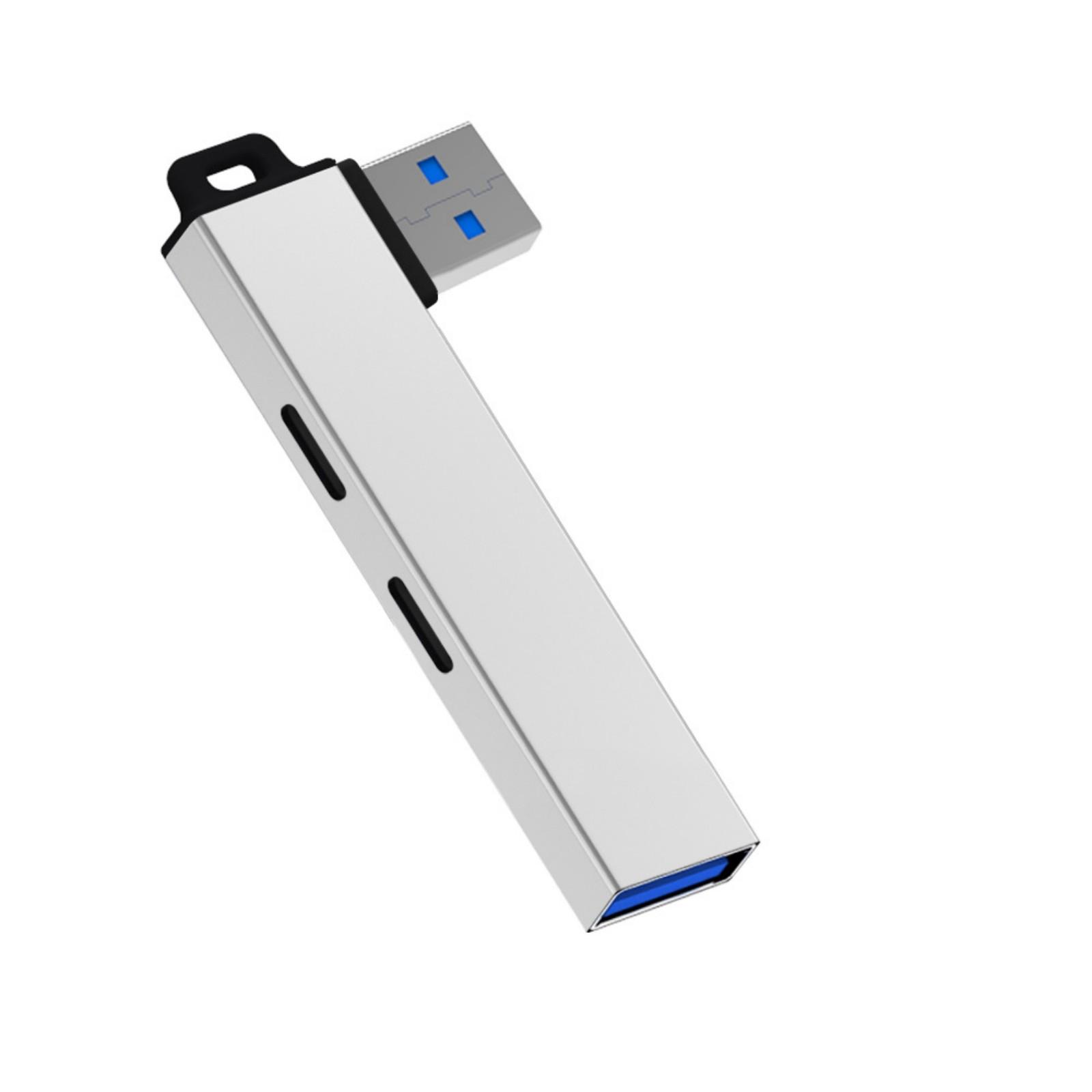 

Компактный USB3.0 хаб USB3.0 на 2 Type-C и USB3.0 хаб для легкого расширения портов Совместим с Windows Mac OS Linux Android серебряный