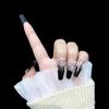Bestselling Handmade Black Gradient Translucent Nail Art Tips - Unique Niche Style Design
