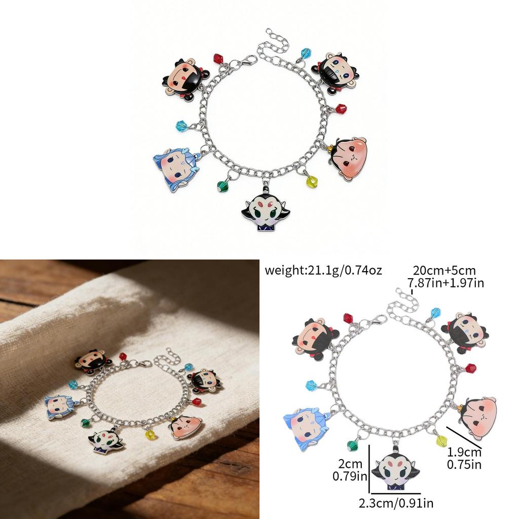 Nezha Ao Bing Cartoon Charm Bracelet With Zinc Alloy Pendant For Gift Giving