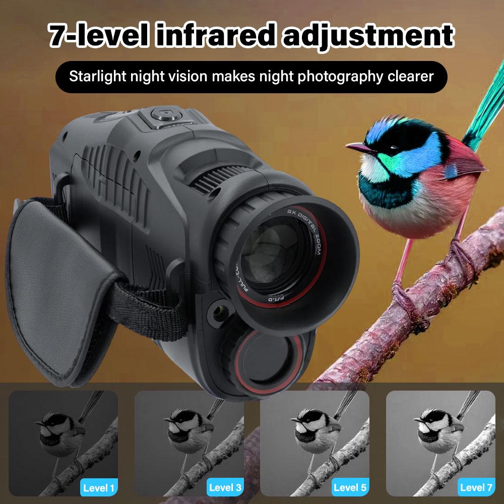 Hunting R11 1080P Monocular Infrared Night Vision Device For Day Night Use Photo Video 5X Digital Zoom 300M Viewing Distance Ful