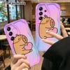 Phone Case: 2D Flat Samsung Galaxy A34 A35 S20 S22 S21 FE Plus Ultra Protective Case, Hugging Cute Capybara, Christmas and Halloween Gift