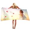 Love Series Pattern Seaside Vacation Beach Towel Swimming Bath Towel Microfiber Towel