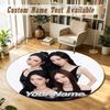 Round Rug Custom Nameaespa Pattern Non Slip Carpet Home Floor Decor