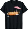 Funny Labrador Hot Dog Beach Sunbathing Summer T-Shirt