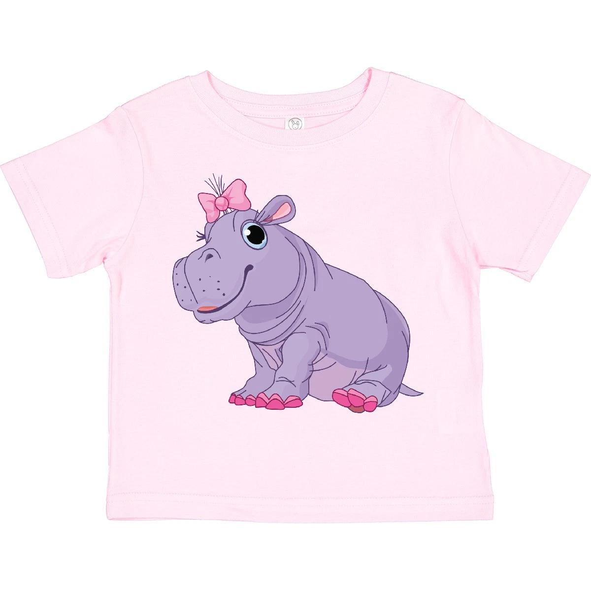 Inktastic Cute Purple Hippo Toddler T-Shirt Hippopotamus Animal Wild Life Safari 100