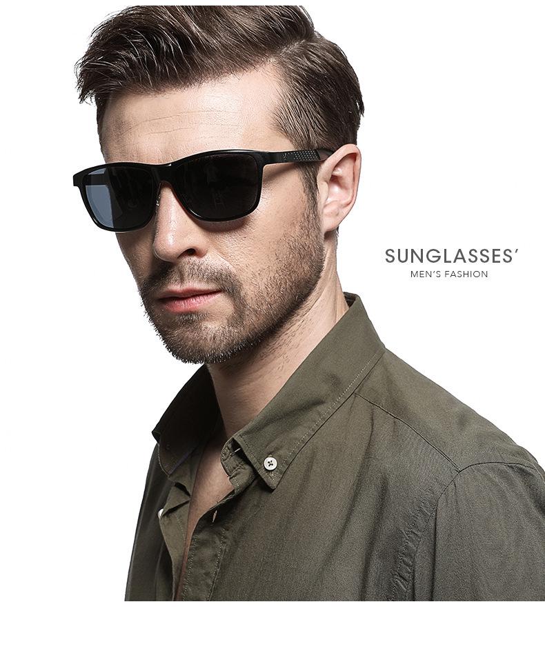 Aluminum Magnesium Men's Polarized Sports Sunglasses - Full Frame, Personality Style (Model XY045)
