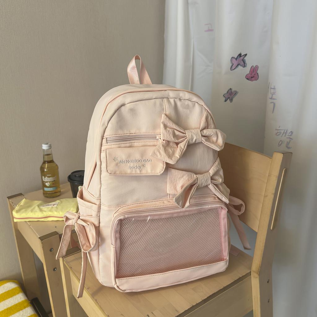 Bow Ita Bag Student Mochila Fashionable Mochilas Mujer Large Capaci Backpacks Spacious Durable Backpack Cute Bags for Woman