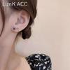925 Silver Crystal Stud Earrings Set - Trendy Niche Design for Women, 2022 Summer Collection, Six-Piece High-End Style.