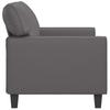 Vidaxl 2-Seater Sofa, Grey, 140 Cm, Faux Leather