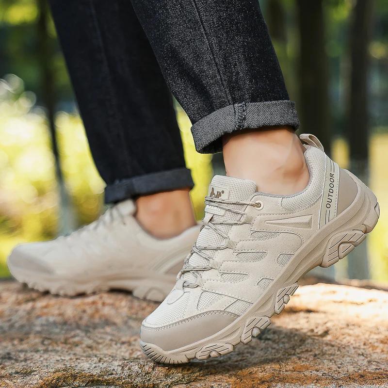 Fashion Outdoor Hiking Shoes Lightweight Couple Style Breathable Comfortable High-Quality 2025 New Summer Hollow Breathable Mesh Shoes