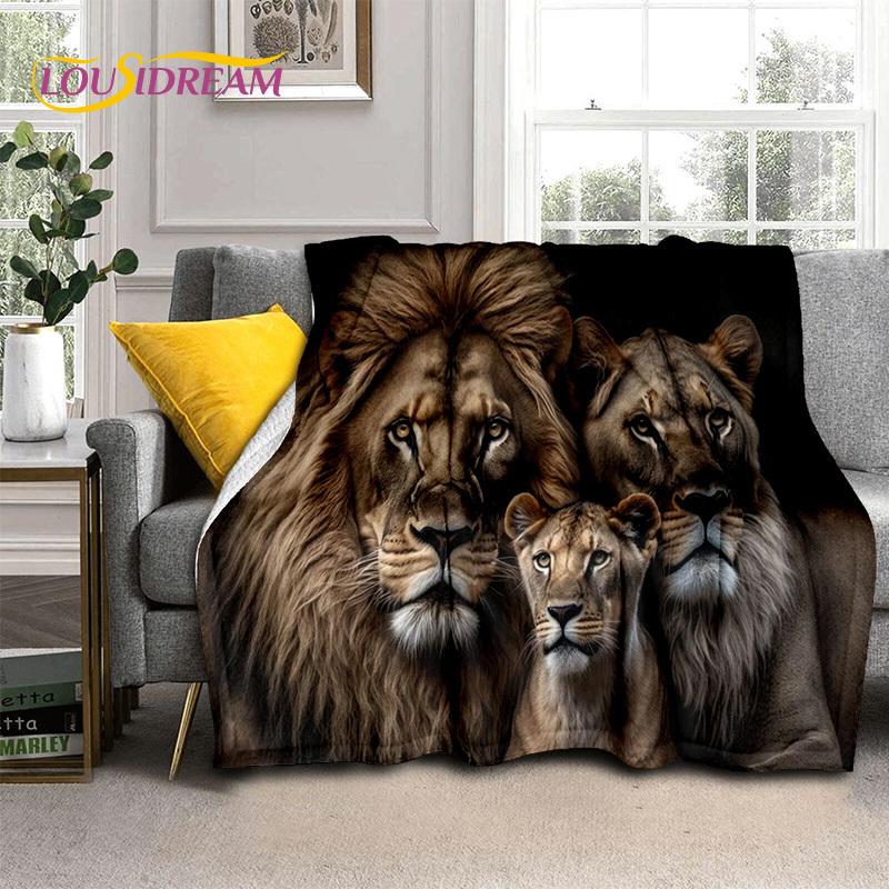 

Зверь Мультяшный Тигр Лев Леопард Животное Дикая природа Одеяло, Мягкое Плед для Дома Спальни Кровати Дивана Покрывало для Пикника Детское 30x40in