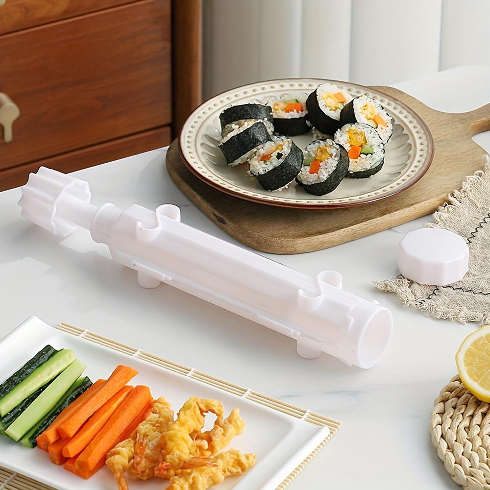 2pcs/set Plastic DIY Striped Sushi Mold Convenient Sushi Rice Ball Making Tool Set Suitable for Breakfast, Lunch and Dinner Making Convenient