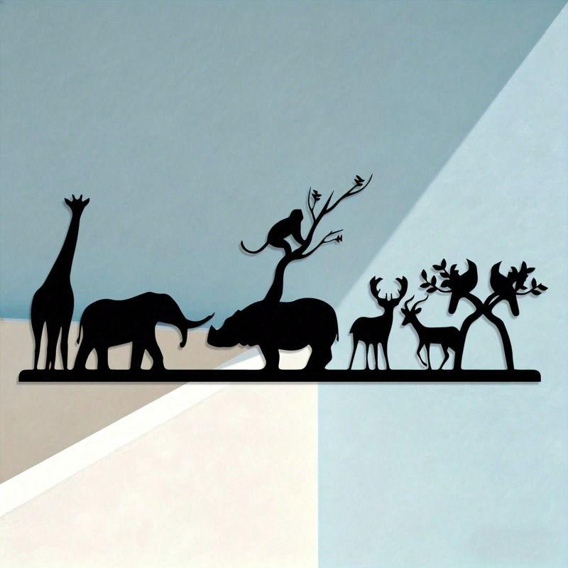 Wall Art Metal Cat Silhouette Sculpture Home Decor Gift