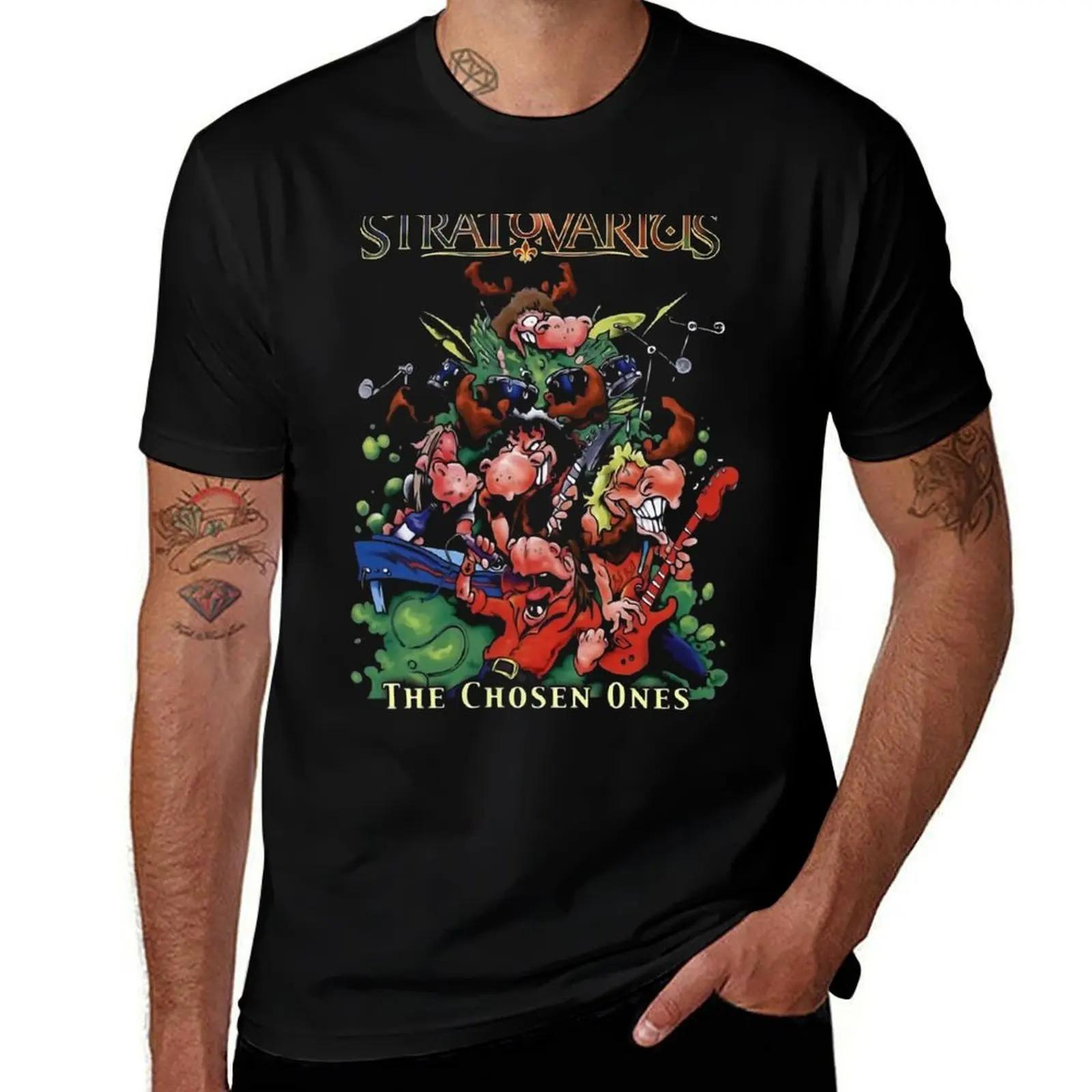 Stratovarius  The Chosen Ones  Cartoon Band Graphic Print Heavy Metal Power Metal Band Streetwear T-Shirt 4XL