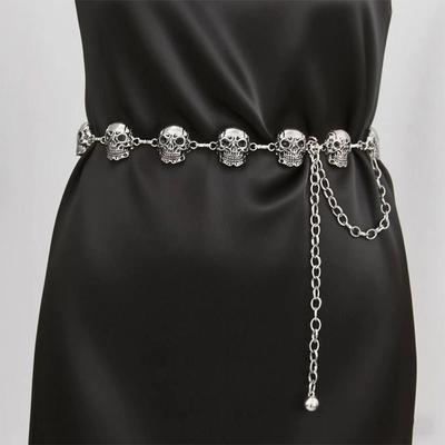 Metal Skull Waist Chain Adjustable Women'S Skirt Accessories Suit Belt Versatile Sweater Chain Diablo Waist Seal