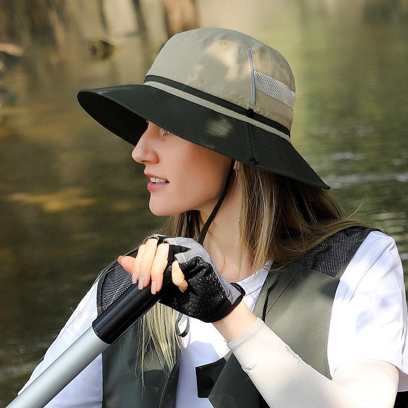 Sun Hats for Women with Ponytail Hole Wide Brim Outdoor Hat Packable Summer Beach Hiking Fishing Hats