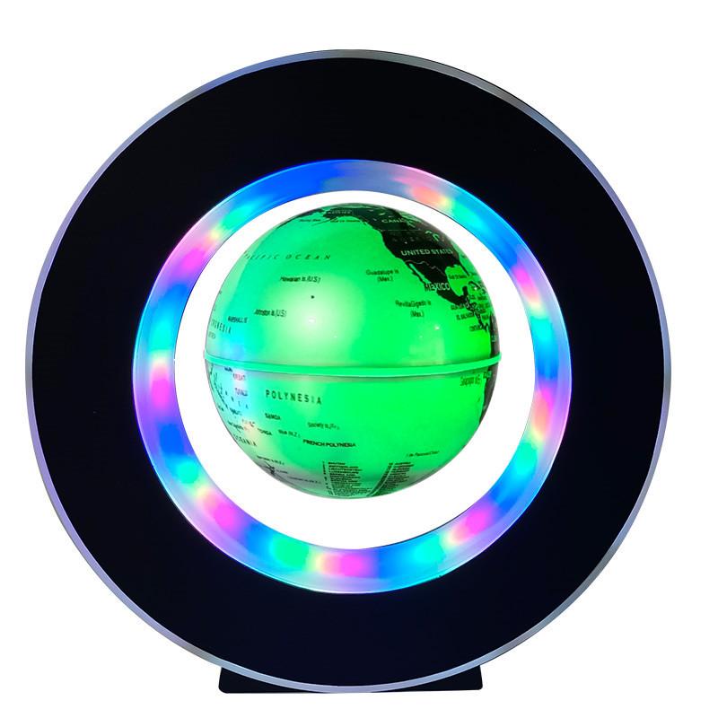 European Style Magnetic Levitation Globe: Self-Rotating, Light-Up Office Desk Ornament - Perfect Creative Business Gift
