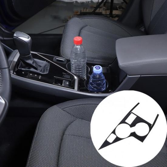 Glossy Piano Black Center Cup Holder Panel Sticker For Subaru Crosstrek -24