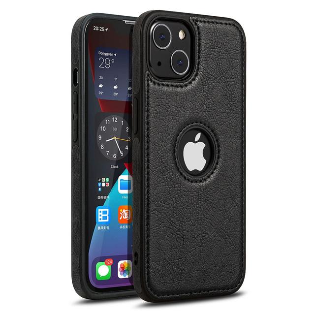 For iPhone 11 12 13 14 15 Pro Max MINI XR XS X SE 6 7 8 Plus Business PU Leather Case Soft Cowhide Shockproof Protective Cover
