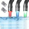3-Color Temperature Sensitive LED Water Faucet Light, Color Changing Water Stream Faucet Tap For Bathroom