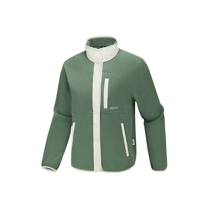 Skechers Fleece Lined Color Block Stand Collar Long Sleeve Jacket Women outerwear P425W064-035Z S