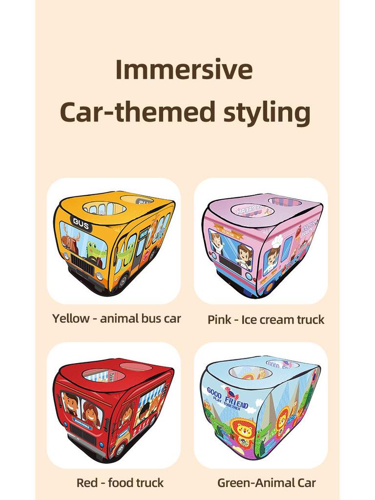 Free Shipping: Foldable Kids' Car Tent and Ball Pool for Indoor Play