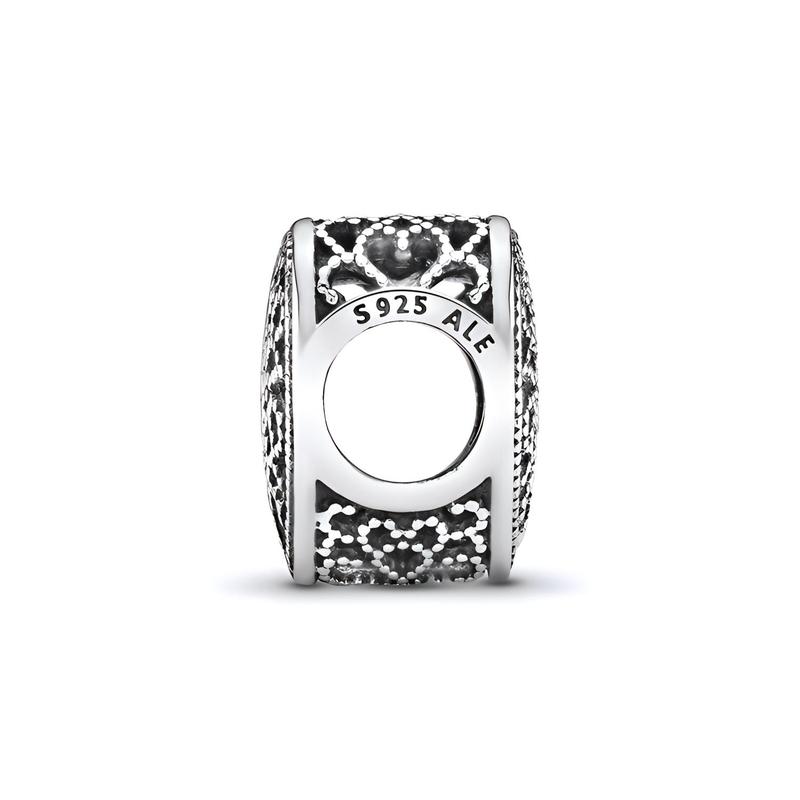 Pandora Hollow Heart-shaped Jewelry Accessories for Men and Women, Couple Style, Silver 791811