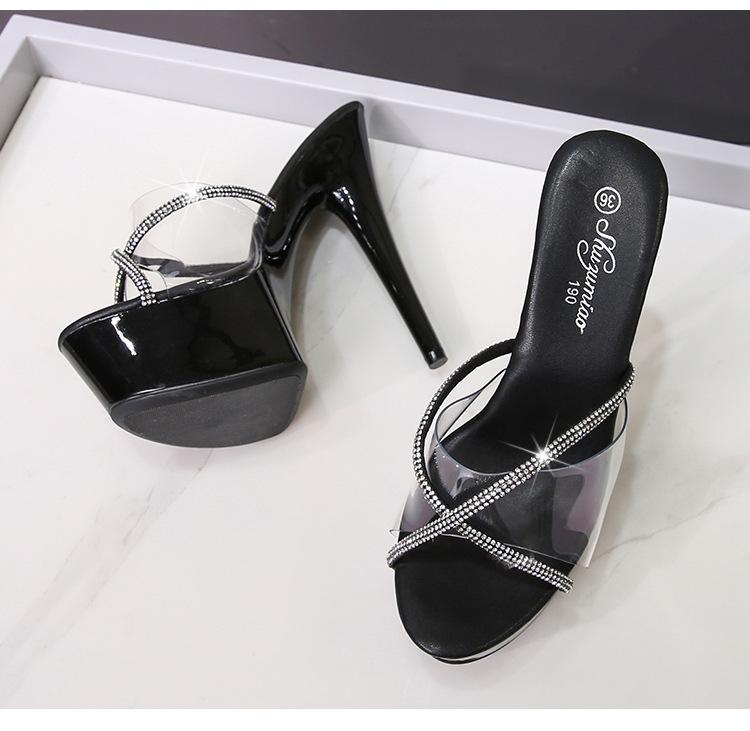Pantofole da donna con tacco 15 cm, discoteca sexy, moda, acqua alta, LFD-8661-45