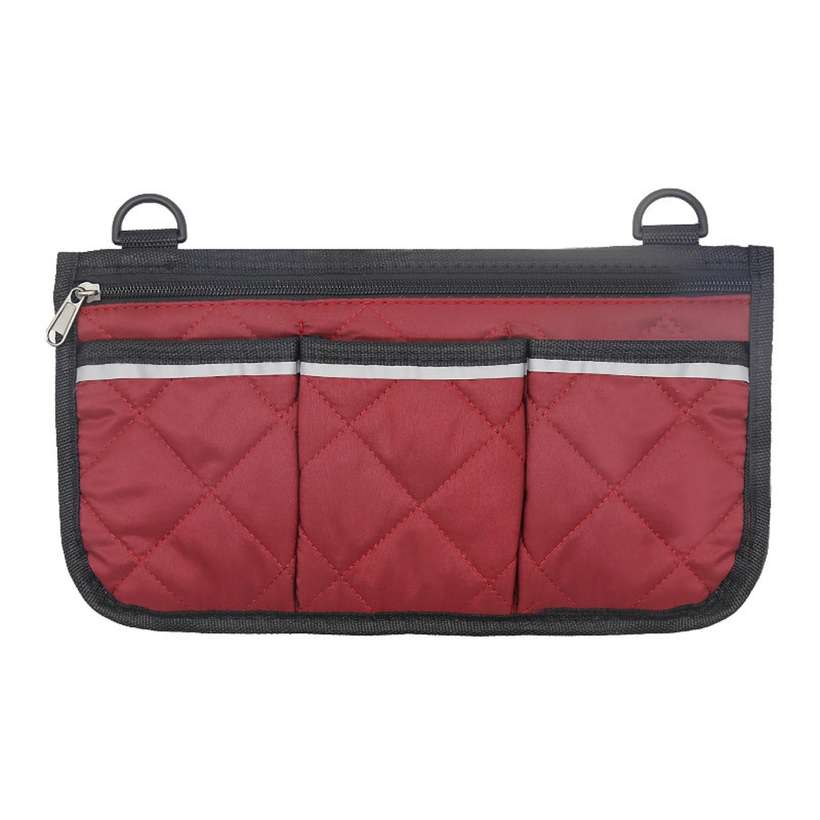 Wheelchair side armrest bag Reflective strip Portable  polyester storage and hanging bag One Size