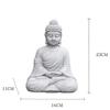 Statua di Buddha da Giardino Vintage da 9 Pollici Statuetta Scultura Buddismo Zen da Interno Esterno Giardino Decorazione Ornamento per Casa Ufficio Negozio