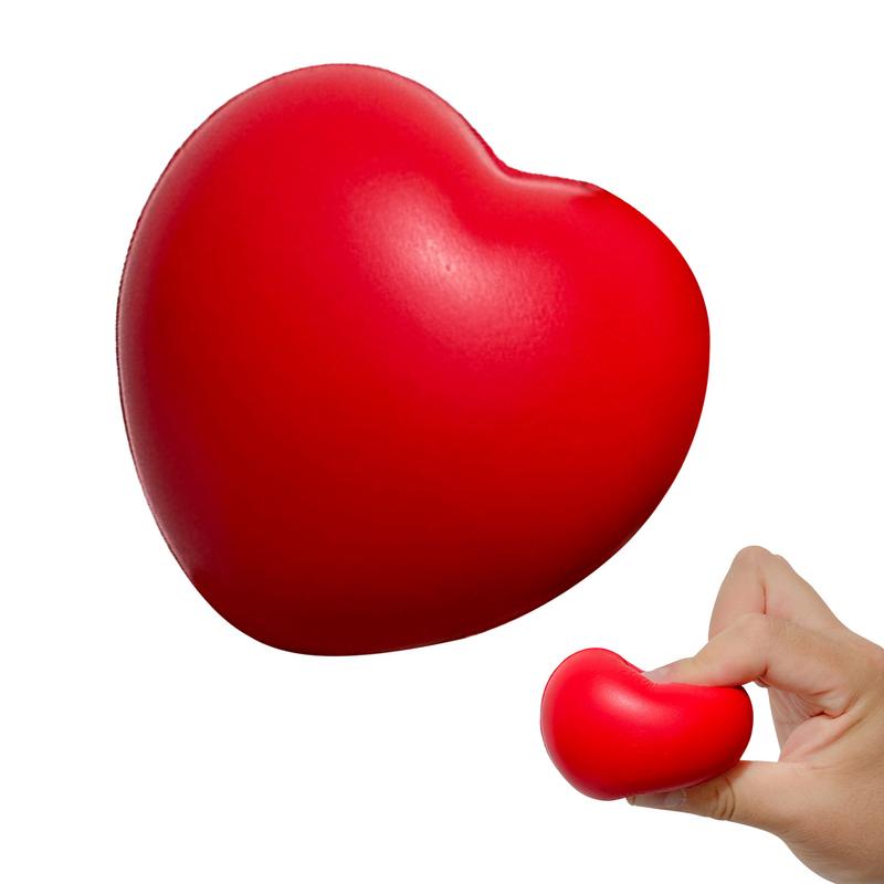 Squeeze Toys Heart Shaped Heart Stress Balls Funny Soft Anti Stress Ball 7cm PU Mini Foam Balls Proposal
