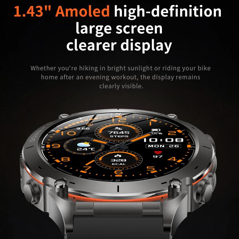 2025 NEW Original Built-in Dual-band GPS Men Smartwatch BT Call Fitness Military 10ATM IP68 Military Sport Smart Bracelet  for Xiaomi