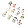 36pcs Xmas Snowman Wooden Ornaments Xmas Tree Hanging Snowman Decorations for Holiday Party Decor