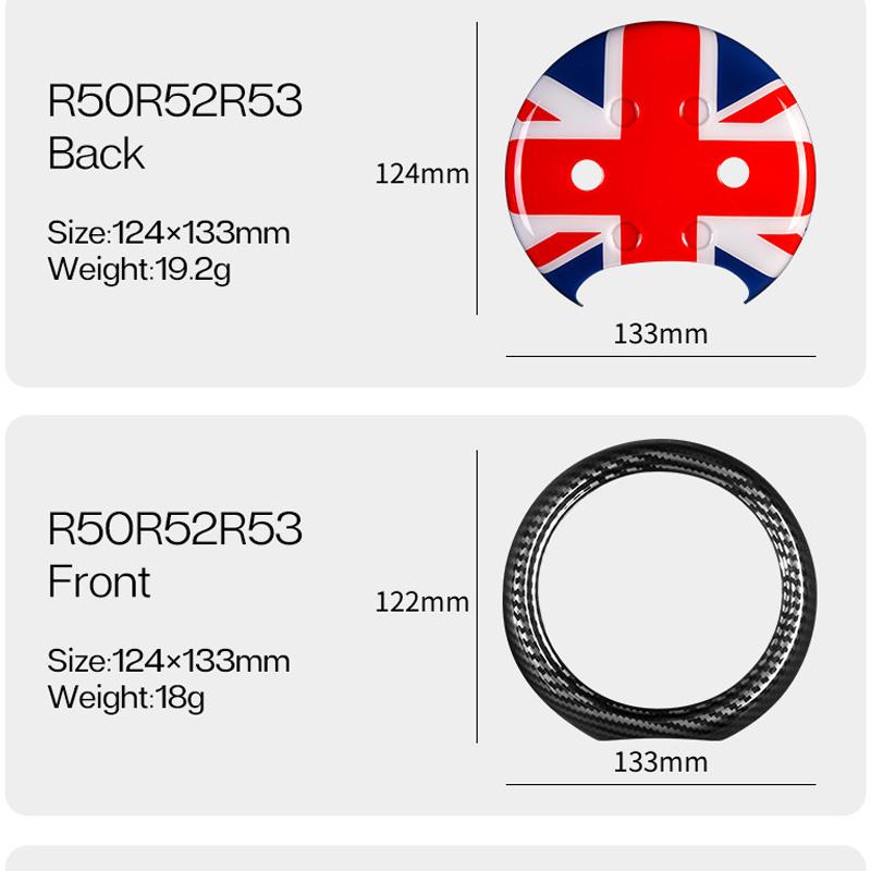 Tachometer PVC Back Cover Decoration Sticker for Mini Cooper R55 R56 R57 R58 R59 R60 R61 R50 R52 R53 2001 2002 2003 2004 2005 RR5