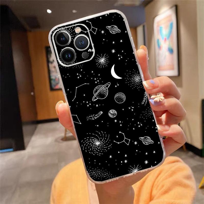 Phone Case For iphone 17 Air 17 Pro Max 16 15 14 13 Pro Max 15 16 Pro 15Plus Space Astronaut Star Moon
