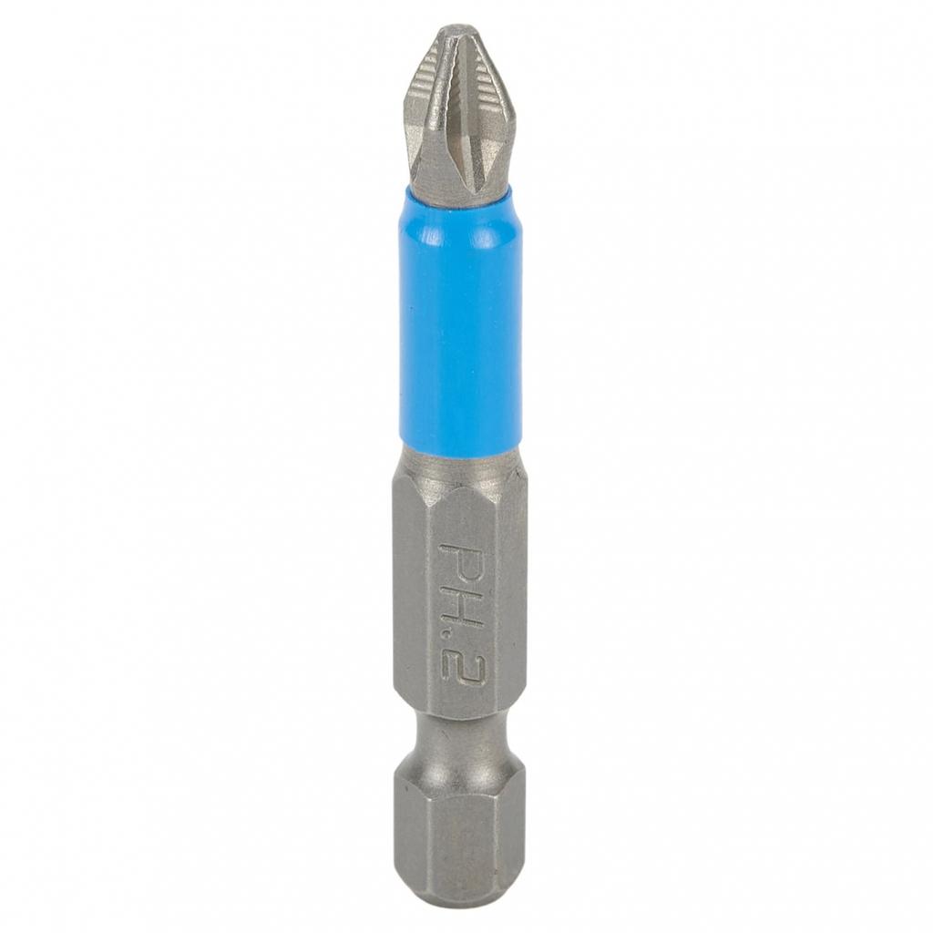 Steel PH2 Cross Screwdriver Bits with Hex Shank 50mm Pack of 5