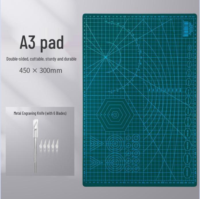 A4 Large Cutting Mat for Art, Crafts, and DIY Projects - Child-Friendly, Clay and Drawing Mat with Anti-Cut Features