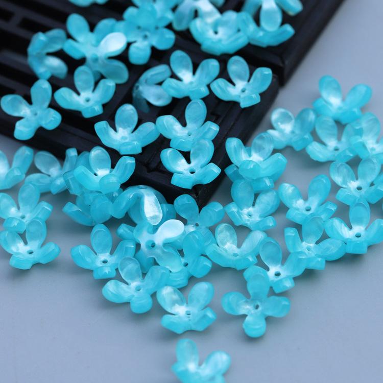 10-50pcs Flower Beads Caps Czech Glass Petal Charms Pendants Loose Spacer Bead for Jewelry Making DIY Accessories Wholesale
