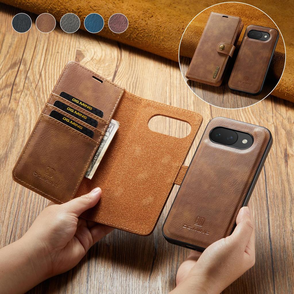 Funda tipo cartera magnética extraíble 2 en 1 Para Google Pixel 7 8 9 10 Pro XL 7A 8a 9a 10a Ranuras para Tarjetas Soporte Cubierta Trasera del Teléfono