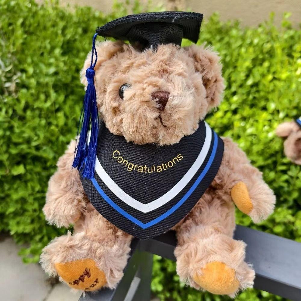 20CM Cute Doctor Bear Plush Toy Soft Graduate Plush Dolls Creative Graduation Bear  Graduate Gift