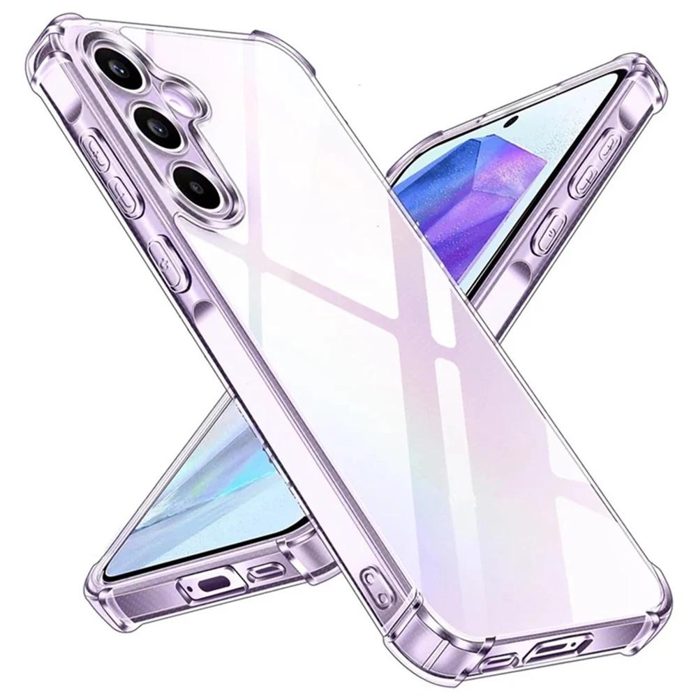 

Противоударный мягкий чехол из ТПУ для Samsung Galaxy A55 A54 5G A15 A35 A25 A34 A14 A24 A33 A53 A13 A32 A73 A52 A51 A12 Прозрачная накладка для телефона A55 5G