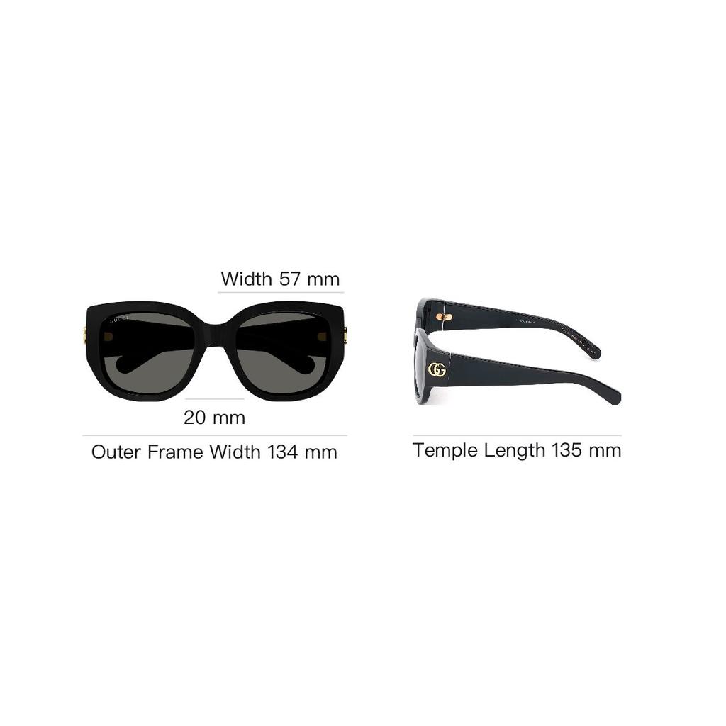 Gucci Rectangle Sunglasses Men Sunglasses Black GG1599SA001
