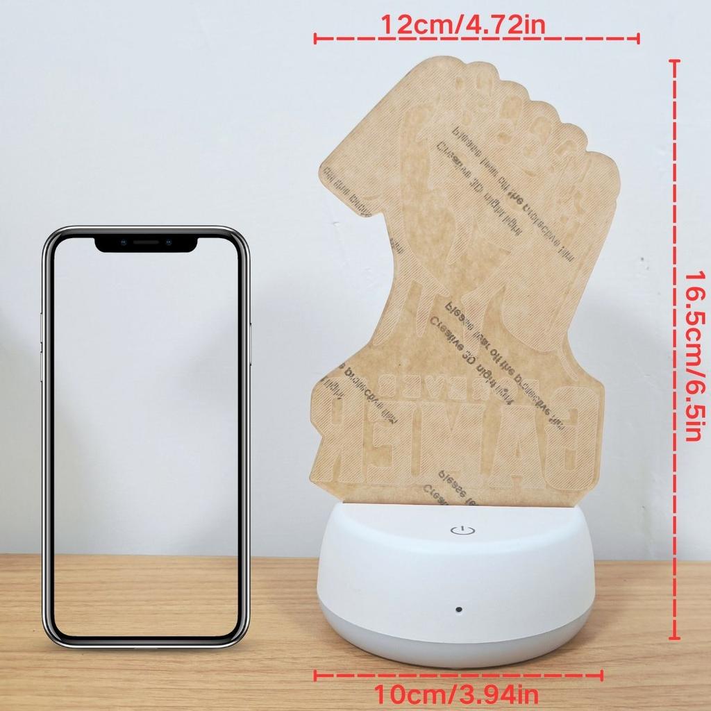 USB 3D Night Light Game Fist Atmosphere Light Color Touch Change Night Light Room Decoration Desk Lamp