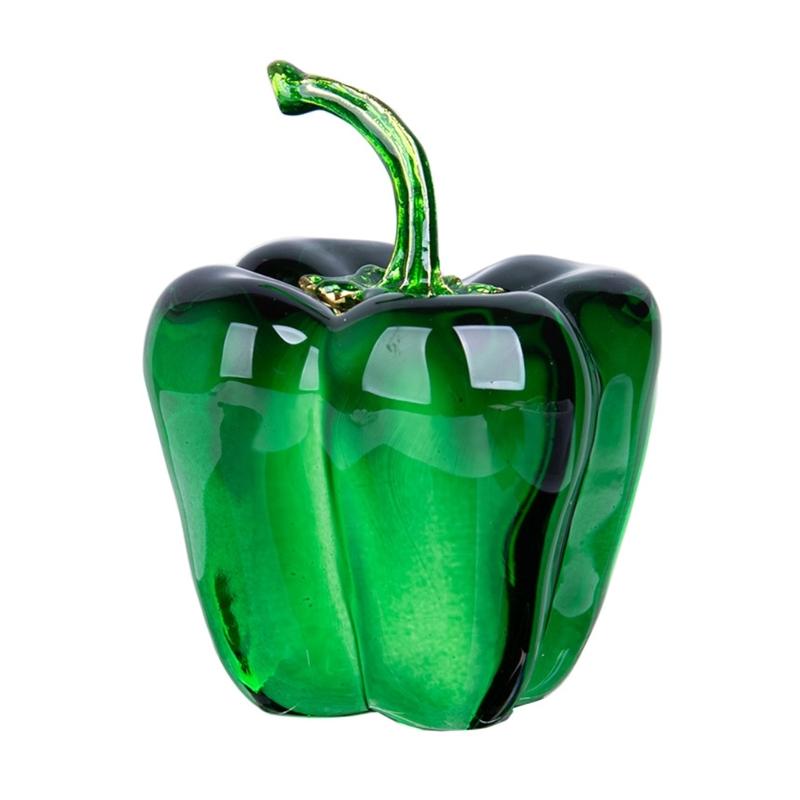 Artistic Glass Peppers Replicas Home Decoration Kitchens Table Centerpieces Shatterproof Design 45mm Size