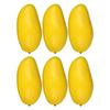 6Pcs Realistic Fake Fruit Mango Decoration Assorted Lifelike Mango Models for Table Decors and Visual Merchandising