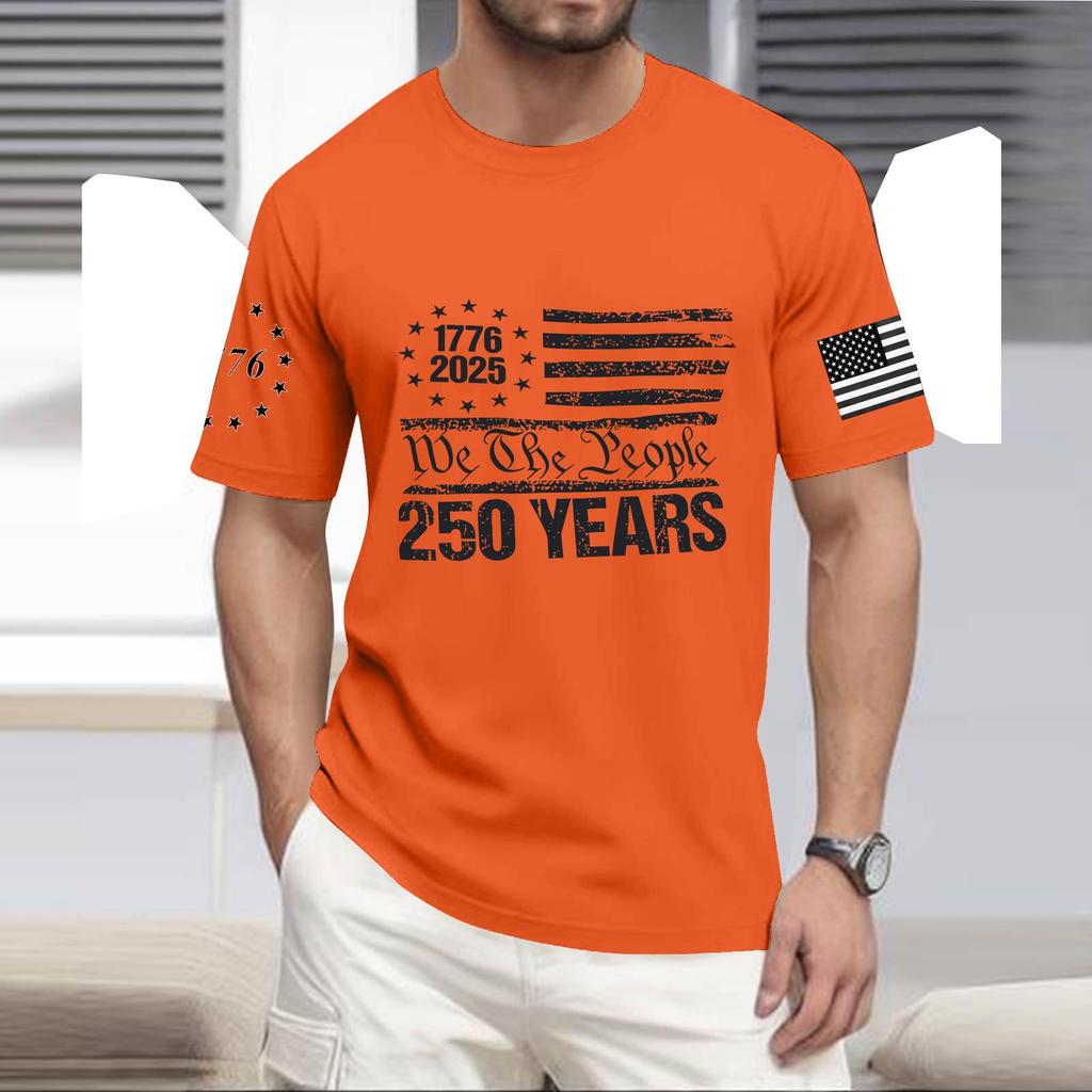 Men's Casual Round Neck Lightweight Short-Sleeve Top