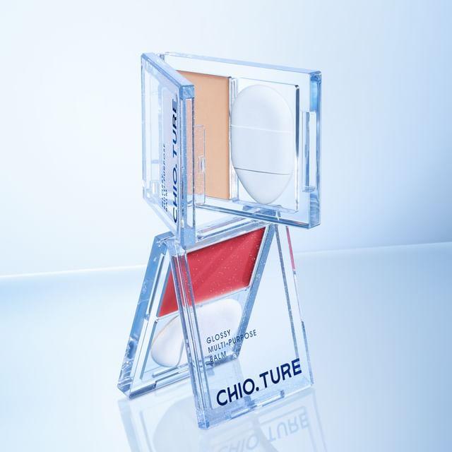 CHIOTURE - Glossy Multi-Use Cream Blush / Highlighter G01 Crystal Red - 2g2 LEFT