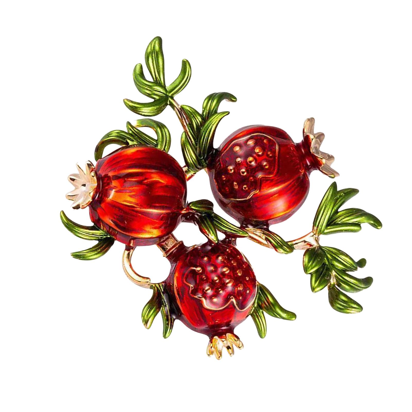 

Pomegranate Adornment Formal Event Jewelry Handmade Pomegranate Clothing Jewelry Alloy Texture for Special Occasions 1