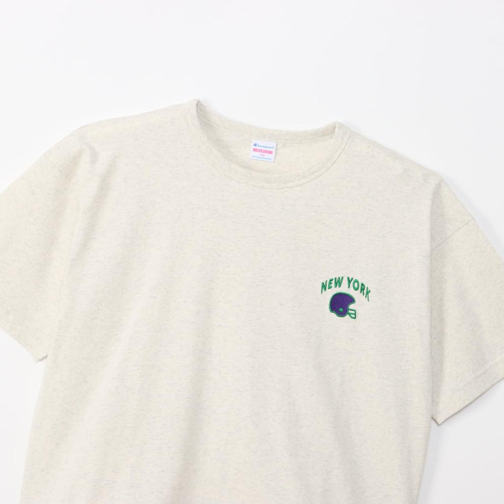 Champion Short Sleeve Loose Graphic Casual Kids' T-Shirt, 100% Cotton, Fit, Print, Style, Oatmeal, CK-Z326