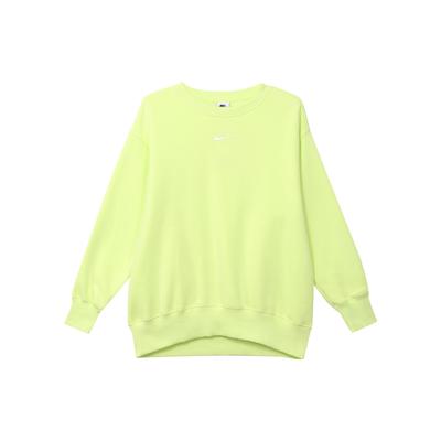 Sportswear Phoenix Fleece Solid Color Crewneck Sweatshirt Women Sweatshirt Light-Lemon-Yellow DQ5734-736